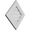 Ekena Millwork Diamond Surface Mount PVC Gable Vent: Non-Functional, w/ 3-1/2"W x 1"P Standard Frame, 22"W x 22"H GVPDI22X2201SN - alternate 5